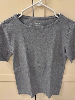 J. Crew Heather Gray Short Sleeve Crewneck Tee